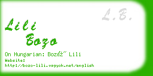 lili bozo business card